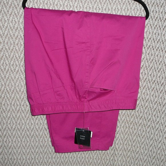 NWT Sag Harbor Capri Cropped Pants Pink Plus size 3X, 24W with Pockets - Picture 9 of 10
